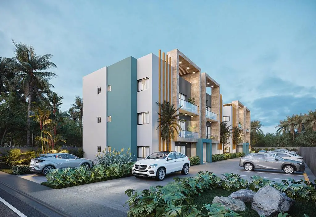 Modernos Apartamentos de 2 Habitaciones en Residencial Cerrado en Bávaro